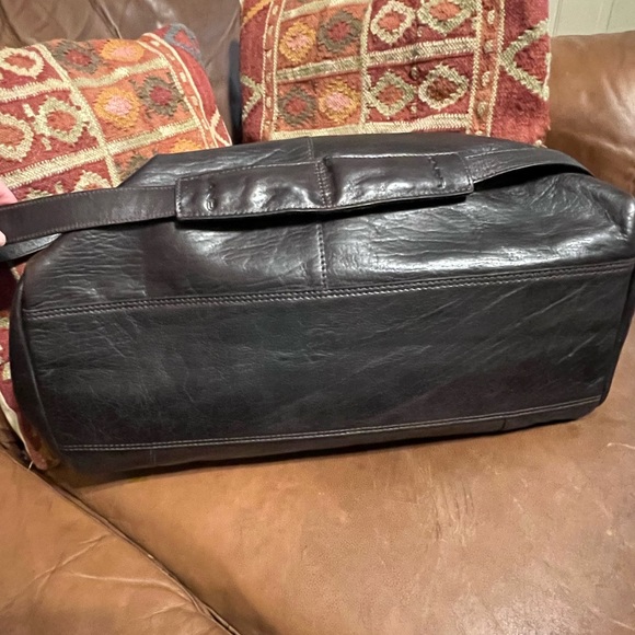 LAND Leather Large Bag Overnight Travel Duffel - Picture 4 of 14